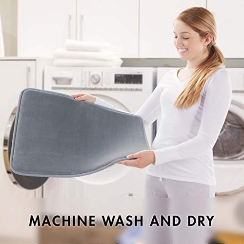 Genteele Memory Foam Toilet Bathroom Rugs UShaped Contour Toilet Mat