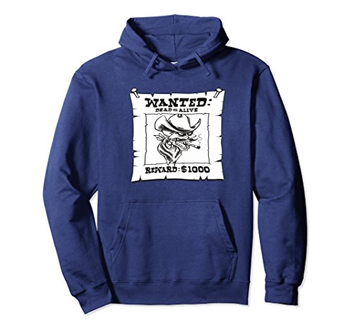 Unisex Wanted Dead Or Alive Cowboy Hoodie Cowboys Great Gift Idea Small Navy