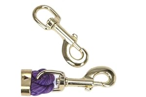 Ravenox Fms Heavy Duty 5/8-Inch Nickel Plated and Brass Plated Swivel Snap Hooks (Brass Plated)(4 Pack)