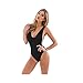 Vovotrade Sexy Women Sleeveless Swimwear Ladies Bodysuit Leotard V Neck Backless Jumpsuit Bikini (S, Black)