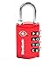 Wordlock LL-206-RD TSA Approved Combination Luggage Lock - 4 Dial, Red primary