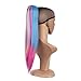 MapofBeauty 20 Inch/50cm Charm Long Straight Hair Colorful Gripper Ponytail (Light Gold/Water Blue/Pink)