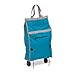 Honey-Can-Do CRT-05387 Fabric Rolling Bag Cart with Handles, Holds Up to 40-Pounds, Blue, 12.5L x 5.6W x 24.75H