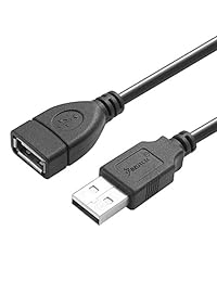 Insten USB 2.0 A-A Cable M F Extension, 25 ft Negro