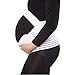 ilovebaby Pregnancy Support Belt, Maternity Belt – Support Waist / Back / Abdomen Band, Belly Brace Velcro Attachments, White Color, Size M