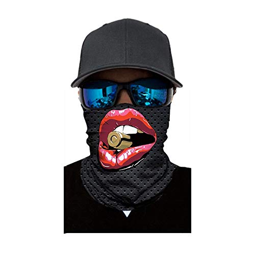 image for Glumes 3D Face Sun Mask, Neck Gaiter, Headwear, Magic Scarf, Balaclava