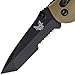 Benchmade - Mini Griptilian 557 Knife, Serrated Tanto, Coated Finish, Sand Handle