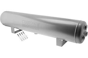 Vixen Air 4 Gallon (15 Liter) 7 Ports Suspension/Train/Horn Aluminum Air Tank (Powder Coated Silver) 200 PSI VXT4100A