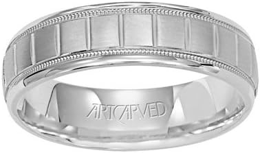 11-WV7268PD_G Palon Carved Palladium Mens Wedding Band from ArtCarved