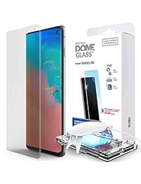 Whitestone   Protector de pantalla para Samsung Galaxy S10 (2019), diseño de cúpula de cristal, borde curvado 3D, compatible con huellas dactilares ultrasónicas, vidrio templado, fácil instalación