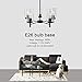 VINLUZ Contemporary 5-Light Large Chandeliers Oil Rubbed Bronze Modern Lighting Fixtures Hanging Clear Glass Shades Pendant Lighting for Dining Room Living Room Kitchen