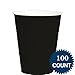 Amscan Big Party Pack Plastic Cups, 16-Ounce, Black (100 pieces)