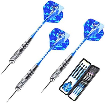 Keeppy 3 pieces 26 Grams Tungsten Plating Tips, Anti-falling Darts, Aluminum Barrel with 3pcs Replacement PP Barrels and Carriage Case