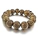 INBLUE Men,Women's 14mm Wood Bracelet Link Wrist Tibetan Buddhist Green Sandalwood Bead Prayer Buddha Mala Chinese Knot Elastic