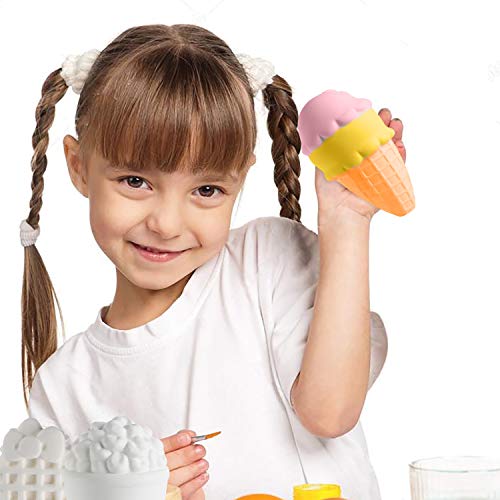 5 MALLMALL6+Squishy+Set+Hamburger+Popcorn+Keychain