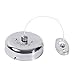 LuckIn Retractable Clothesline Stainless Steel Heavy Duty 9 feet Adjustable Braided Clothing Line Dryer for Hanging Drying in Bathroom Laundry Hotels, Chrome Finish