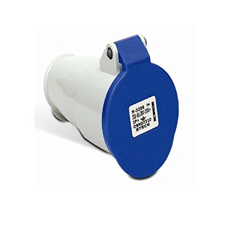 Acoplamento Steck 2p+t 32A 220-240V Azul Ref 3256