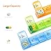 Pill Organizer 4 Times A Day, BUG HULL Moisture-Proof Pill Box, Large Compartment Pill Case for Travel, Medicine Organizer Pill Container for Vitamins, Fish Oils, Supplements