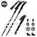 Andake 4-Sections Trekking Poles Shock Absorbing, Aircraft-Grade Aluminum 7075, Lightweight, Collapsible Hiking or Walking Sticks with Quick Lock, 2pc, Include All Terrain Accessories and Carry Bag
