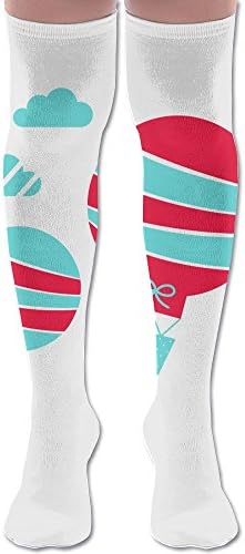 Balloons Hot Air Balloon Tie Dye Knee High Socks Stretchability Novelty Long Knee Compression Socks For Athletic For Men Women