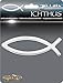 Cruiser Accessories 83103 Ichthus 3D-Cals Raised Adhesive Decal, Chrome