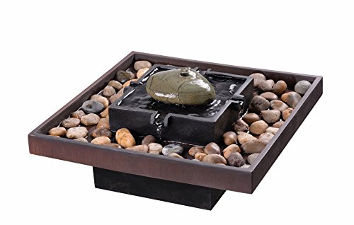 Kenroy Home 51041BRZ Zen Indoor/Outdoor Table Fountain, 9" H, Two Toned Bronze