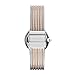Skagen Women's Ancher Quartz Two-Tone Stainless Steel Mesh Dress Watch, Color: Silver and Rose Gold-Tone (Model: 355SSRS)