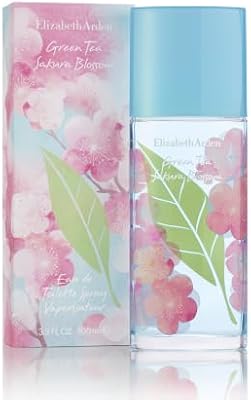 - Green Tea Sakura Blossom Eau de Toilette, Con Note di Mandorla e Fiore di Ciliegio Bianco, Fragranza Floreale e Agrumata, Profumo Donna - 100 ml