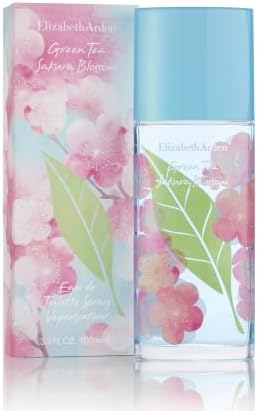 - Green Tea Sakura Blossom Eau de Toilette, Con Note di Mandorla e Fiore di Ciliegio Bianco, Fragranza Floreale e Agrumata, Profumo Donna - 100 ml