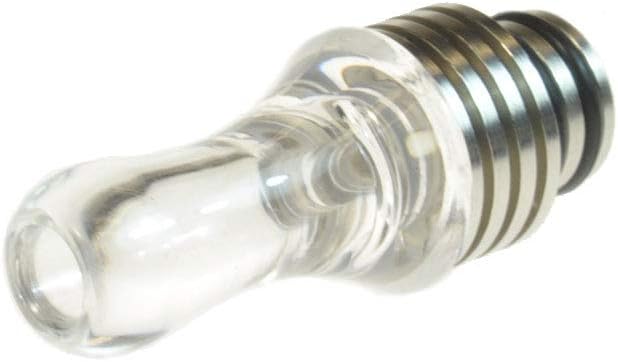 Armerah Round Heatsink 3 in 1 510 Drip Tip eCig Mouthpiece Tall/Narrow PC/Steel Single Clear - Image 3