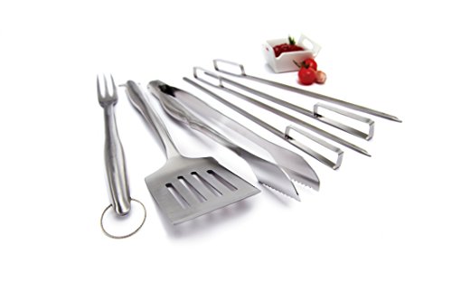 GrillPro 40525 7-Piece All Stainless Steel Tool Set
