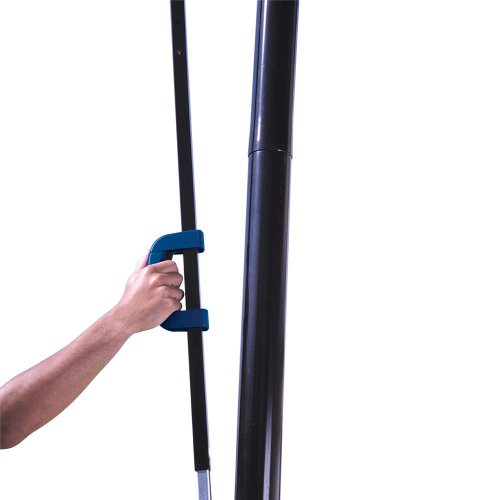 Lifetime 1529 Courtside Height Adjustable Portable Basketball System, 50 Inch Shatterproof Backboard