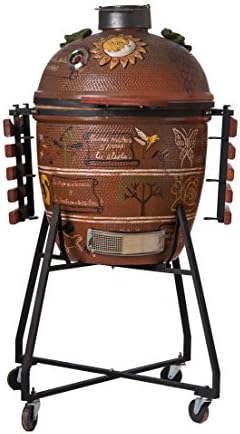 Large Unique 22" Hand Crafted Kratos Kamado BBQ Grill & Smoker