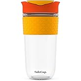 SoleCup. Large Travel Mug - Reusable Insulated Coffee Mug - 18oz/530ml BPA-Free Hot Drink Travel Mug with Lid & Silicone Band (Red, 18oz)