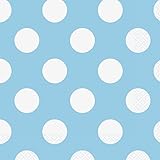 Light Blue Polka Dot Paper Napkins, 16ct