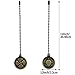 Ceiling Fan Pull Chain Set, 4 Pieces Pull Chain Extension Fan Pull Chain Pendant 12 Inch Ceiling Fan Chain Extender with Ball Fan Chain Connector (Bronze)