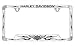 Harley Davidson Chrome Plated Zinc License Frame with Simulated White Carbon Fiber Inlay