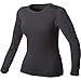 100% Merino Wool - Women's Expedition Weight Crew - Heavyweight Top - No Itch Renewable Fabric - Black - Small