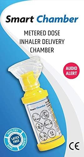 Smart Chamber Anti-Static Spacer Device with Mask, Metered Dose Inhaler Delivery Chamber with Audio Alert for Efficient Inhaling (Small)