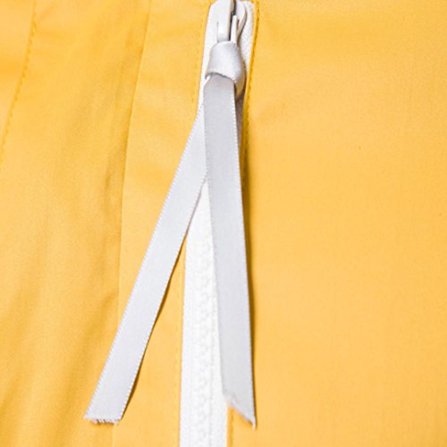 Forthery Men's Lightweight Breathable Windbreaker Pullover Jacket (Yellow, Tag XL= US L)
