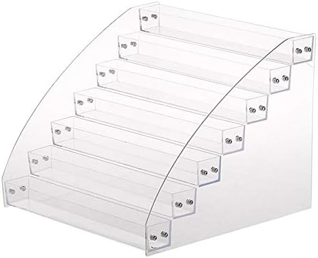 BE GOOD Acrylic Nail Polish Holder Sturdy Lipstick Display Rack Durable Nail Polish Organizer Shelves Clear Makeup Display Stand Rack 7 Layers