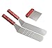7-Piece Professional Grade Stainless Steel BBQ Grill and Griddle Spatula Set Great for Blackstone, Camp Chef and Other Flat Top Griddles (2 Spatulas, 1 Scrapper, 1 Tong, 1 Scrub Brush, 2 Bottles)