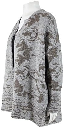 Yippie Hippie Cardigan Sweater Scirocco Women Cardigang with Glitter Casual Knit Coat Gray Beige