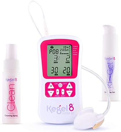 Kegel8 Ultra 20 V2 Electronic Pelvic Floor Toner with Conductivity Gel & Lubricant, White