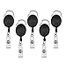 Heavy Duty Retractable Badge Holders (5 Pack) with Carabiner Reel Clip with 24