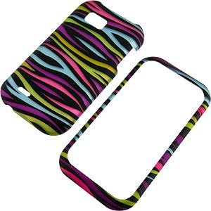 Zebra Stripes (Rainbow/Black) Protector Case for T-Mobile myTouch Q (LG myTouch Q C800)