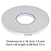 2 Rolls Double Sided Foam Tape PE Foam Tape Sponge Soft Mounting Adhesive Tape (1/2 inch by 50 Feet)
