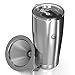 Coffee Gator Coffee Travel Mug - 20 OZ Stainless-Steel, Vacuum Insulated Tea and Coffee Tumbler for Women and Men with Leakproof Lid & Paperless Dripper, Silver