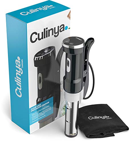 Culinya 1300W Sous Vide Cooker | Thermal Immersion Circulator | Simple | Accurate | Reliable | Safe Stainless Steel | Kitchen Recipe Book