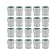 GODESON Pack of 20 Chrome Plated Brass Tire Valve Stem Caps with N2 Nitrogen Logo